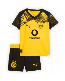 Borussia Dortmund Maglia Gara Casa Repliche 2025-26 Bambino Maniche Corte